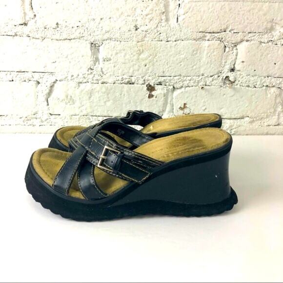 Vintage Y2K Lower East Side Chunky Platform Wedges - Picture 1 of 10